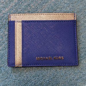 MICHAEL KORS card holder * electric blue * NWOT